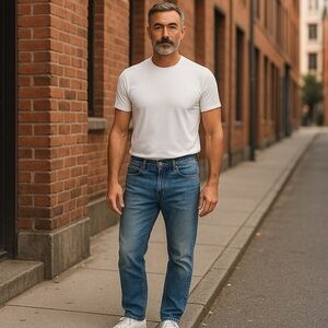 BANANA REPUBLIC Men's Vintage Straight Fit Blue Jeans